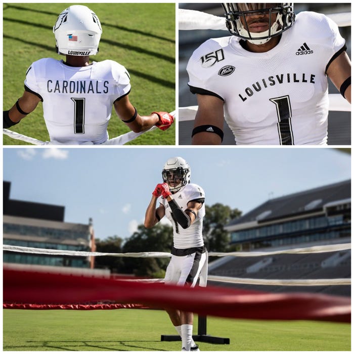 Mens Custom Louisville Cardinals White Throwback Adidas College Personalized Football Jersey