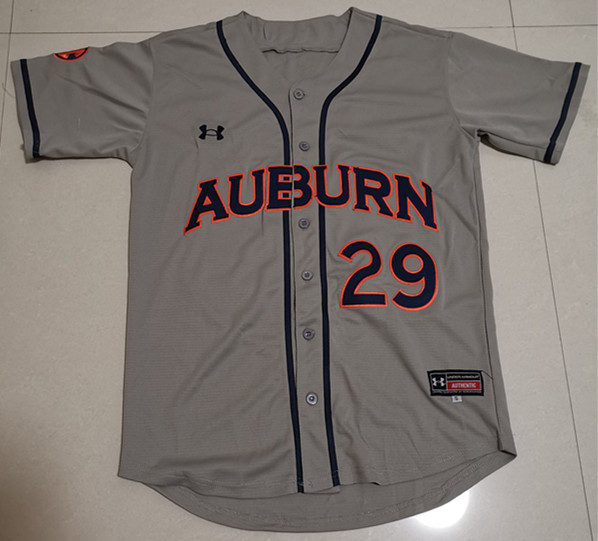 Men's NCAA Auburn Tigers #29 Bo Jackson Grey Under Armour College Baseball Jersey