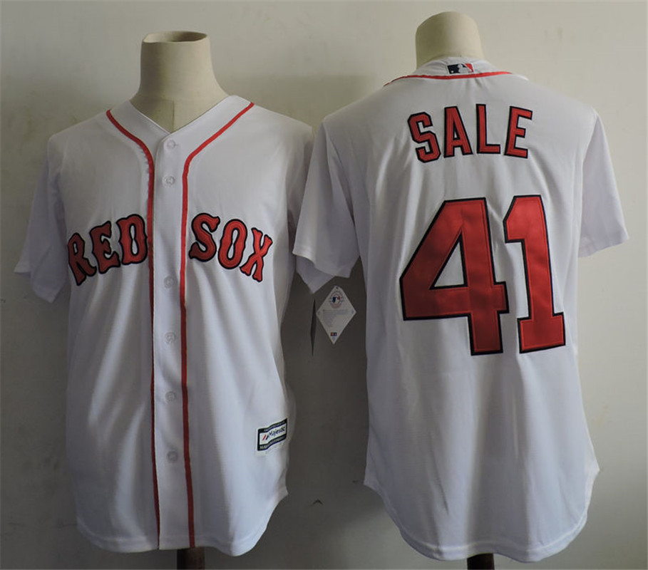Mens Boston Red Sox #41 Chris Sale Majestic Cool Base Baseball Jersey