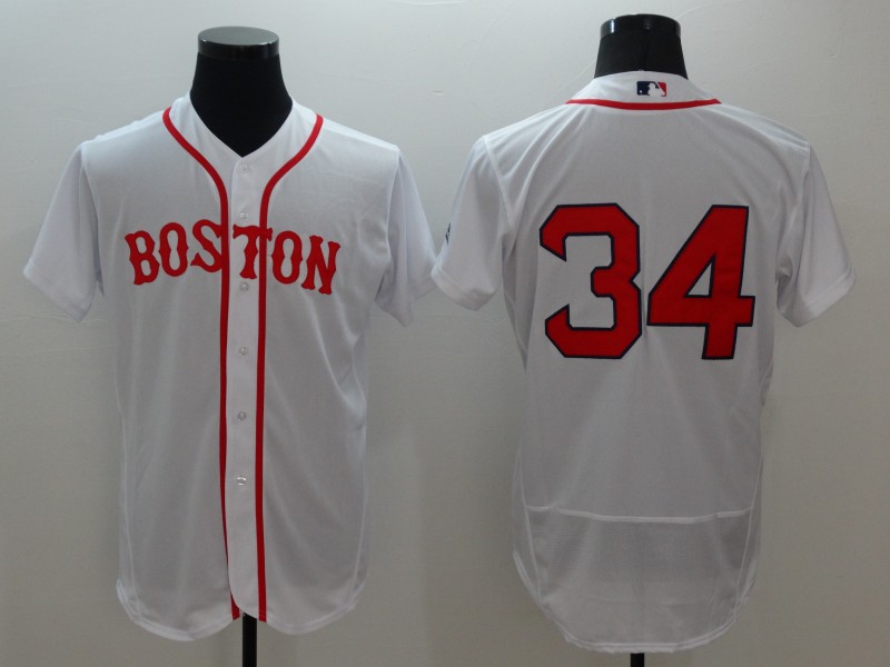 Mens Boston Red Sox #34 David Ortiz White Majestic Cool Base Baseball Jersey