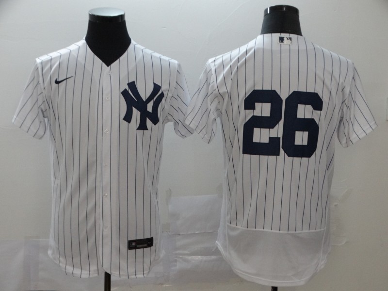 Men's New York Yankees #26 DJ LeMahieu Nike White Home Flex Base Baseball Jersey