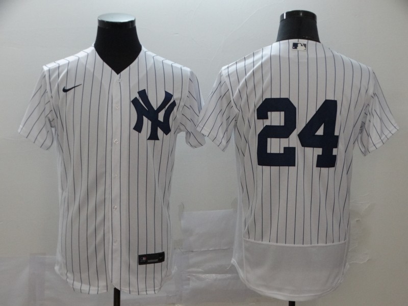 Men's New York Yankees #24 Gary Sanchez Nike White Home Flex Base Baseball Jersey