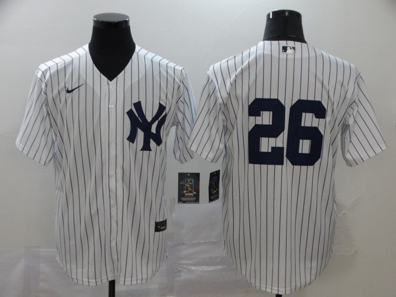 Men's New York Yankees #26 DJ LeMahieu Nike White Home Cool Base Baseball Jersey