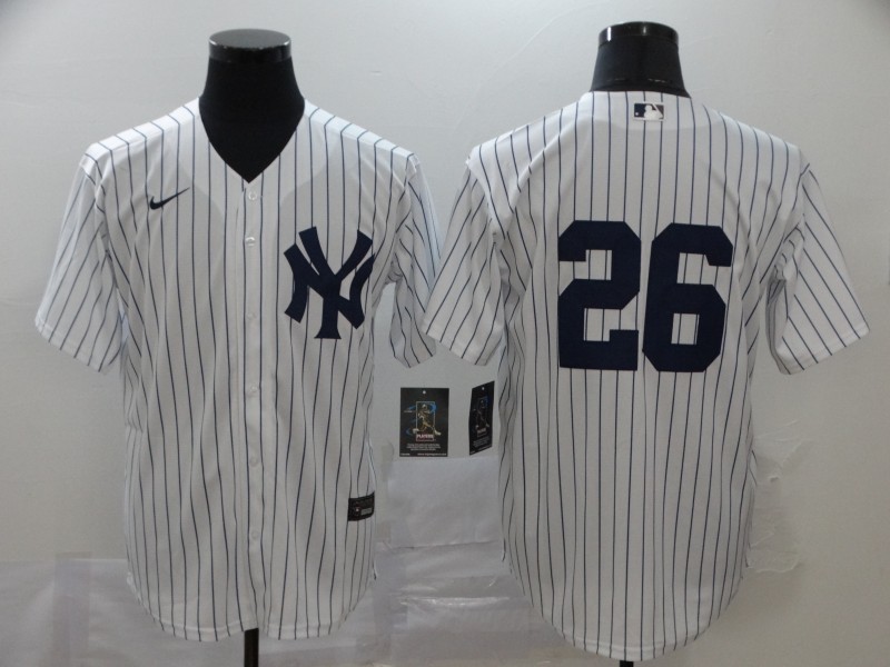 Men's New York Yankees #26 DJ LeMahieu Nike White Home Limited Jersey