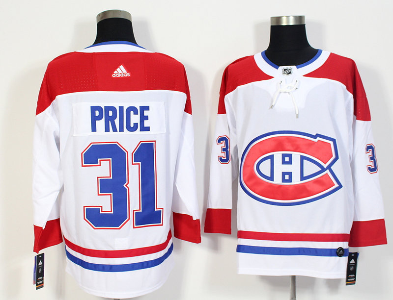 Men's Montreal Canadiens #31 Carey Price adidas White Hockey Jersey