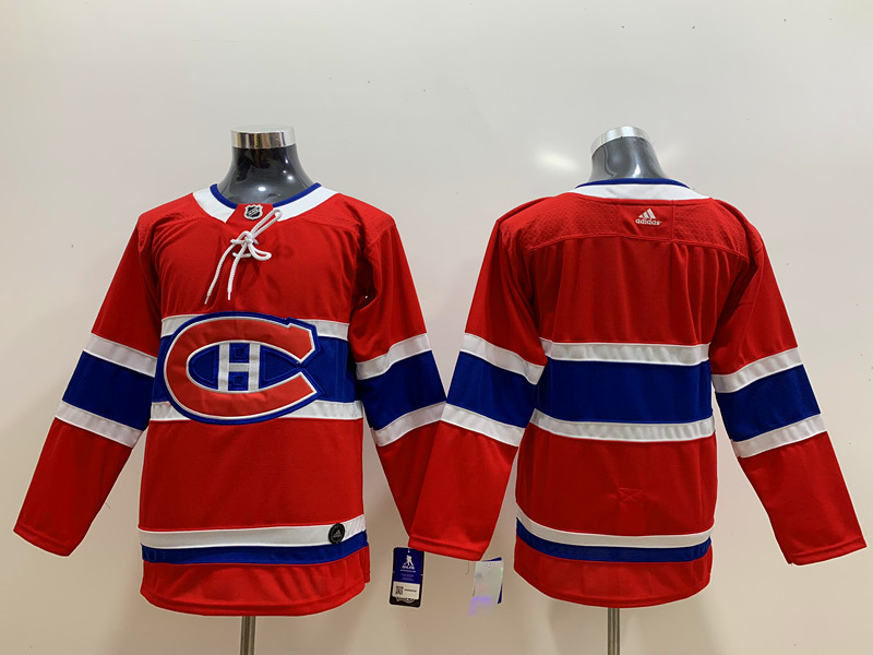 Youth Montreal Canadiens Blank adidas Red Hockey Team Jersey