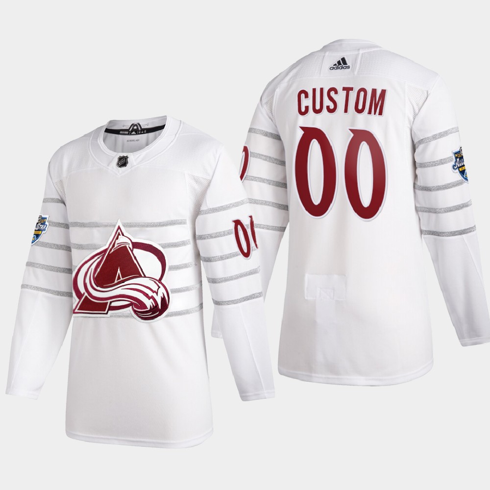 Men's Colorado Avalanche Custom adidas 2020 NHL All-Star Game White Authentic Jersey
