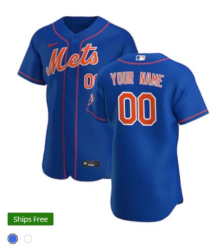 Men's New York Mets Nike Royal Orange Stitched Nike MLB Flex Base Jersey