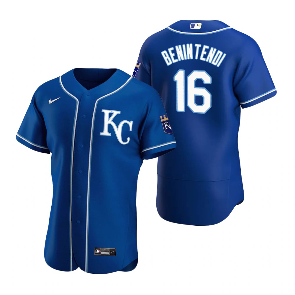 Men's Kansas City Royals #16 Andrew Benintendi Nike Royal Authentic Alternate Jersey