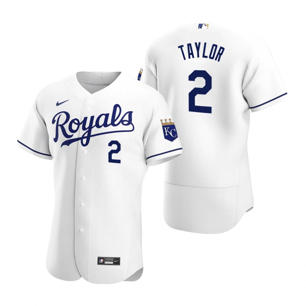 Men's Kansas City Royals Michael A. Taylor Nike White Authentic Home Jersey