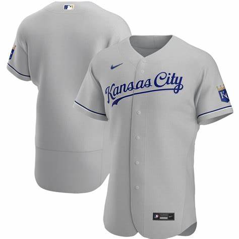 Men's Kansas City Royals Custom Nike Gray Road Flex Base Baseball Jersey