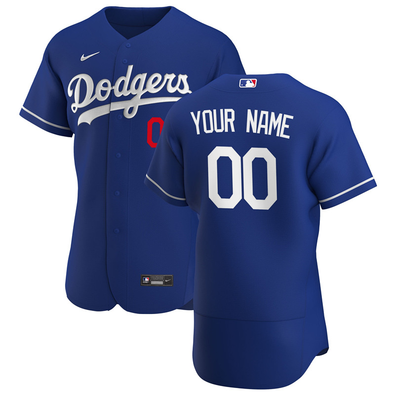 Men's Los Angeles Dodgers Nike Royal 2020 Alternate Authentic Custom Flex base Baseball Jersey