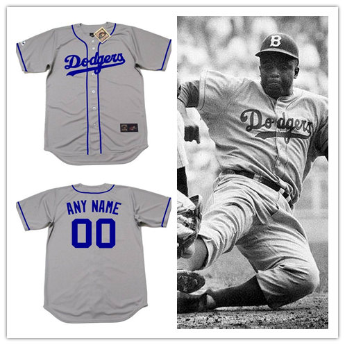 Men's BROOKLYN DODGERS Customized 1950's Majestic Cooperstown Away Jersey 
