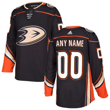 Custom Men's Anaheim Ducks Black Adidas NHL Jersey
