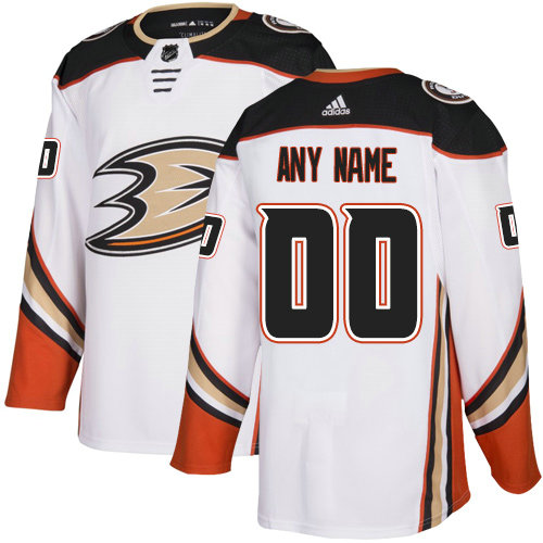 Men's Anaheim Ducks adidas White Authentic Custom Jersey