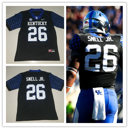 Mens Kentucky Wildcats #26 Benny Snell Jr. Black Nike NCAA COLLEGE FOOTBALL GAME JERSEY