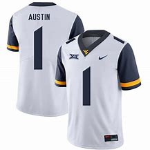 Mens West Virginia Mountaineers #1 Tavon Austin White Nike Limited Football Jersey