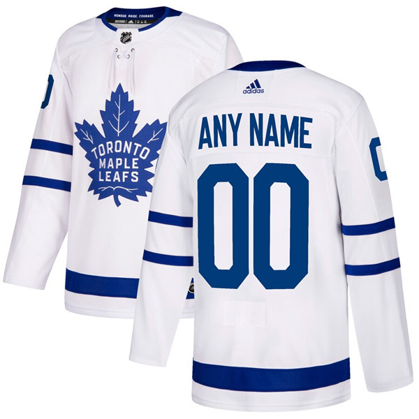 Men's Toronto Maple Leafs Adidas White Away Breakaway Custom Jersey