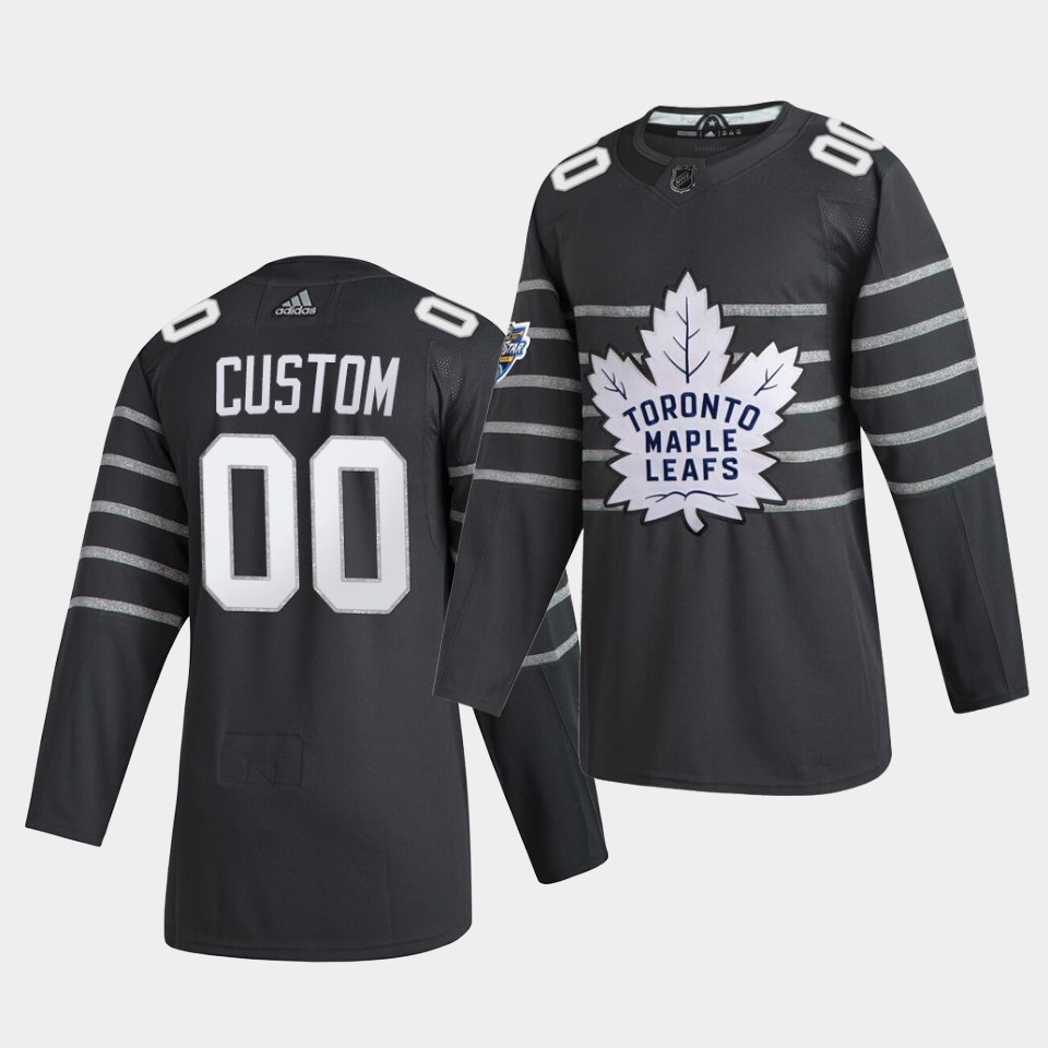 Custom #00 Toronto Maple Leafs 2020 NHL All-Star Game Gray Authentic Jersey