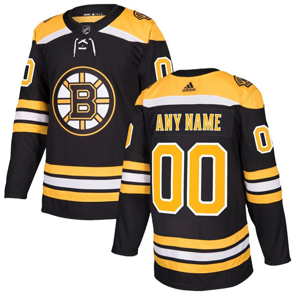 Men's Boston Bruins adidas Authentic Custom Jersey - Black