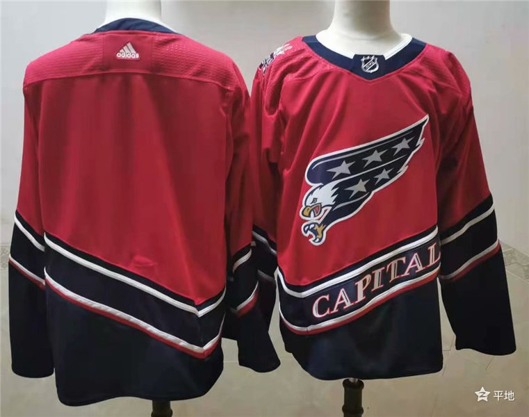 Men's Washington Capitals Blank 2021 Red Adidas NHL REVERSE RETRO JERSEYS