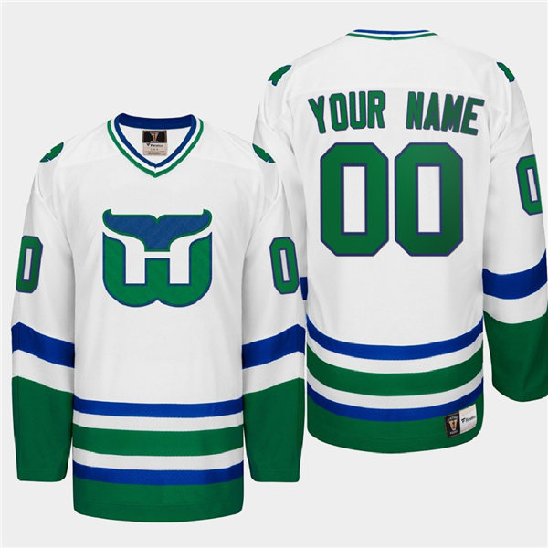 Men's Hartford Whalers Custom Heritage Throwback White Fanatics Jersey