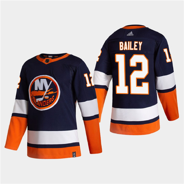 Men's New York Islanders  #12 Josh Bailey Navy Adidas 2021 NHL REVERSE RETRO JERSEYS
