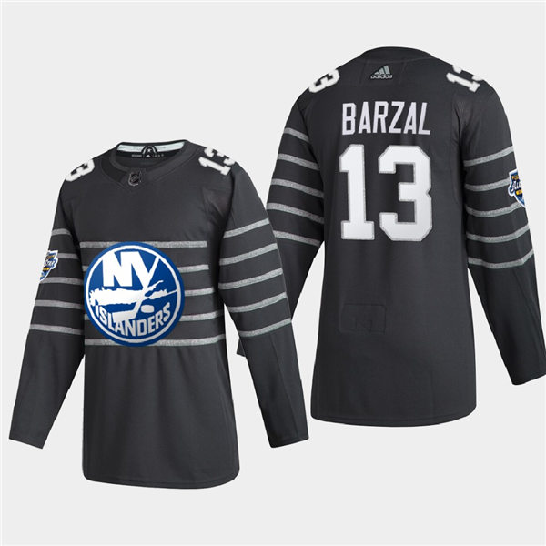 Men's New York Islanders #13Mathew Barzal  Adidas 2020 NHL All-Star Game Gray Authentic Jersey