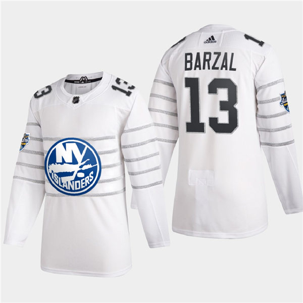 Men's New York Islanders #13 Mathew Barzal  Adidas 2020 NHL All-Star Game White Authentic Jersey