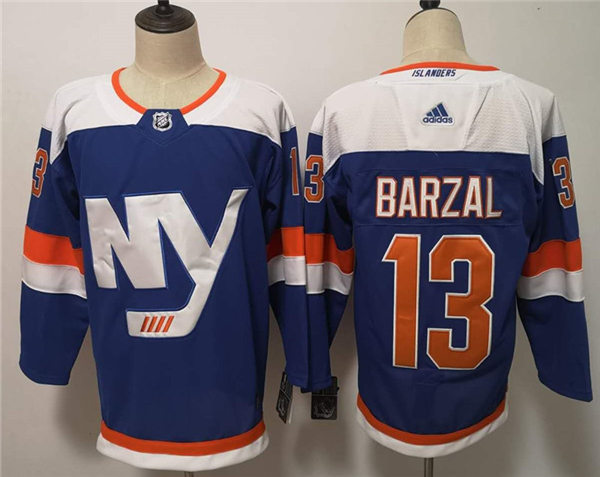 Men's New York Islanders #13 Mathew Barzal adidas Blue Alternate  Jersey