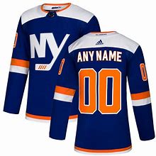 Men's New York Islanders adidas Blue Alternate Authentic Custom Jersey
