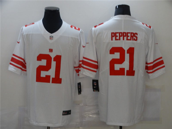 Men's New York Giants #21 Jabrill Peppers Nike White Vapor Untouchable Limited Jersey