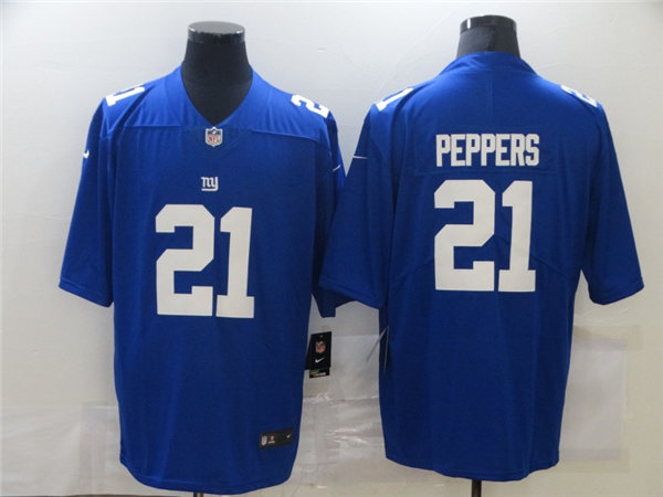 Men's New York Giants #21 Jabrill Peppers Nike Royal Team Color Vapor Untouchable Limited Jersey