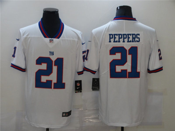 Men's New York Giants #21 Jabrill Peppers  Nike White Vapor Untouchable Color Rush Limited Player Jersey