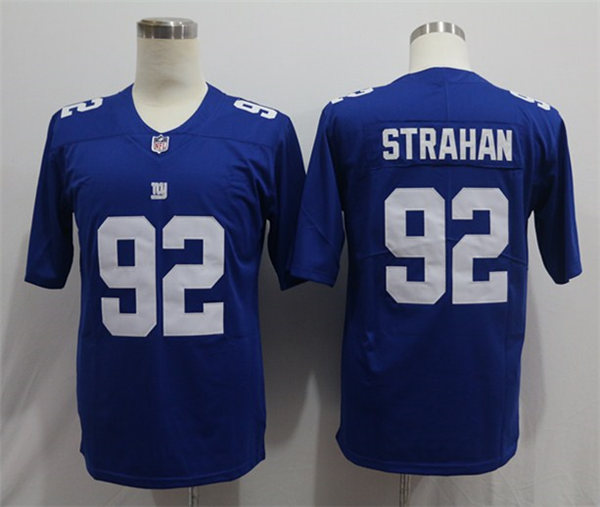 Men's New York Giants Retired Player #92 Michael Strahan Nike Royal Team Color Vapor Untouchable Limited Jersey