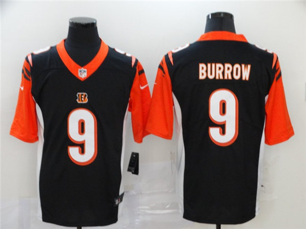 Men's Cincinnati Bengals #9 Joe Burrow Nike Black Vapor Limited Jersey