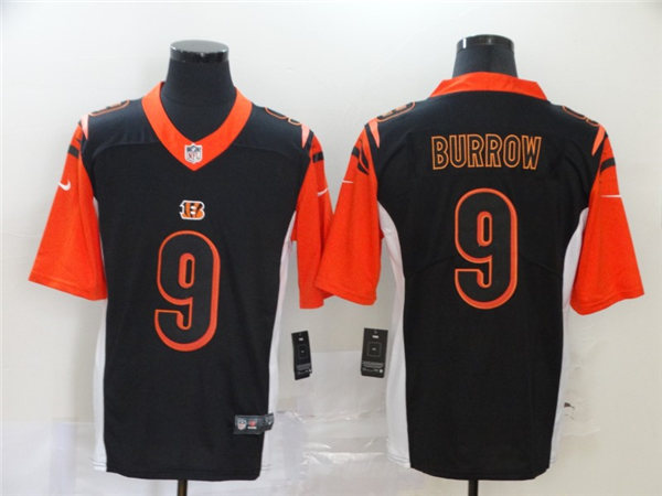 Men's Cincinnati Bengals #9 Joe Burrow Nike Anthracite Inverted Game Jersey