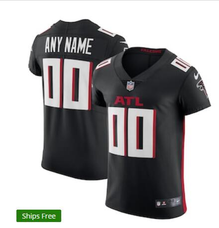 Men's Atlanta Falcons Nike Black Vapor Limited Custom Jersey