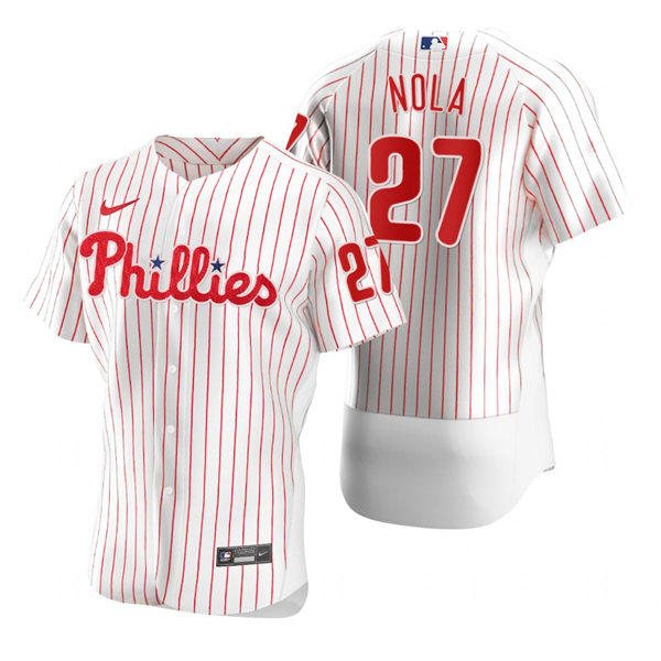 Men's Philadelphia Phillies #27 Aaron Nola Nike White Home Flex base Baseball Jersey