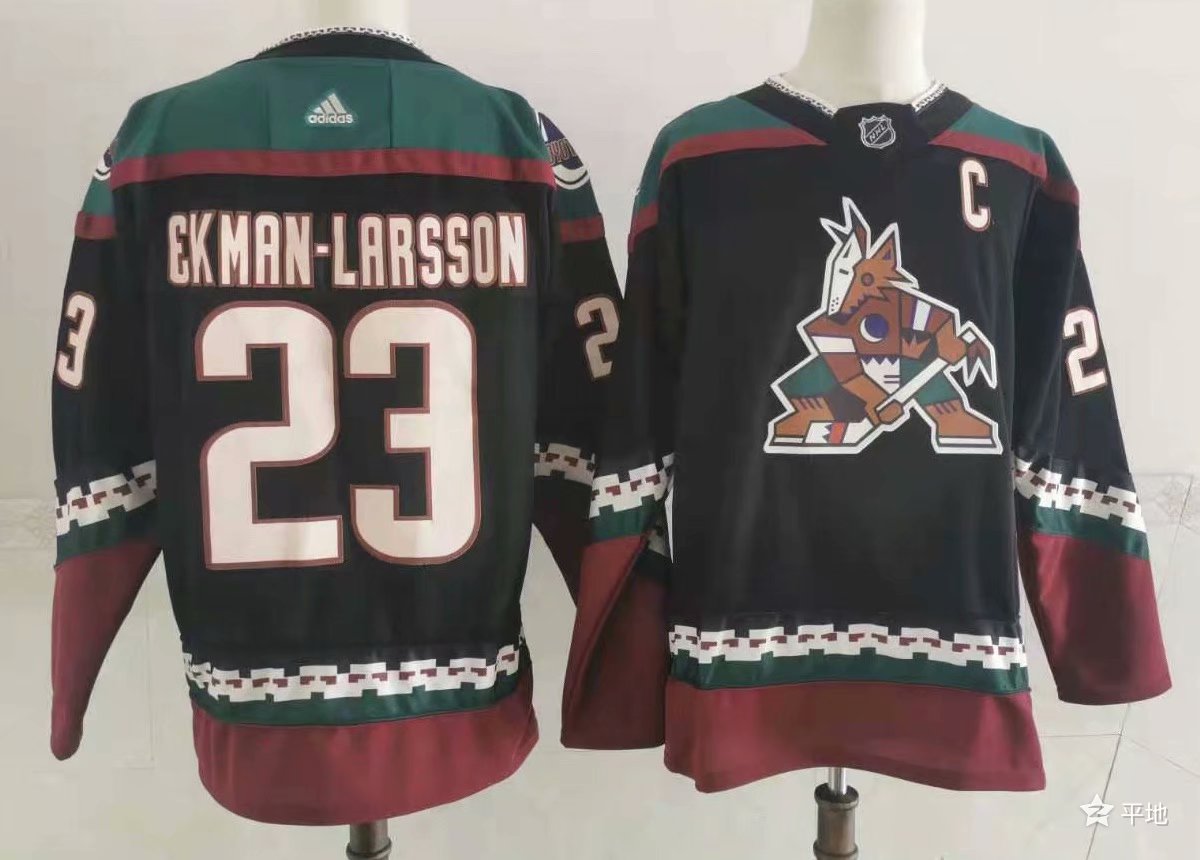 Men's Arizona Coyotes #23 Oliver Ekman-Larsson Black Adidas NHL REVERSE RETRO JERSEYS