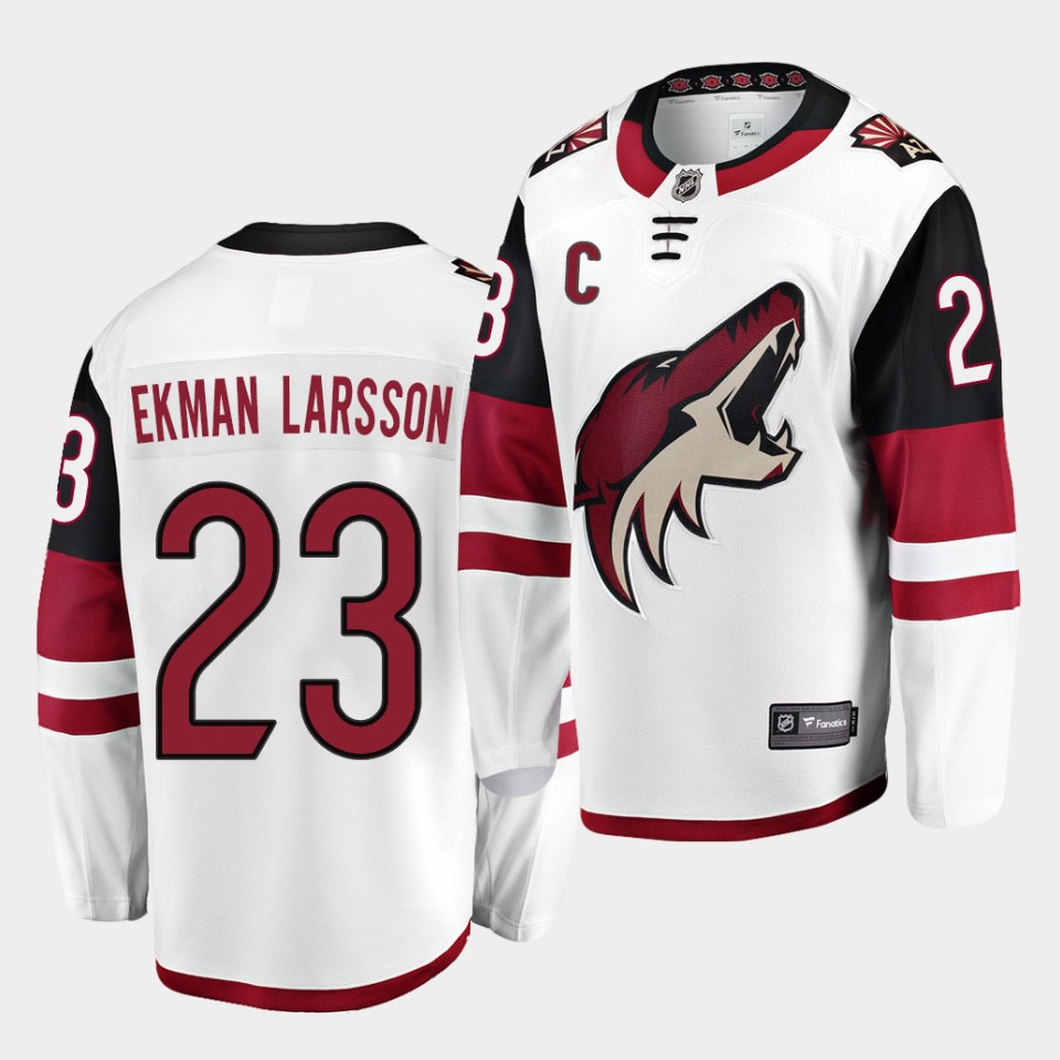 Men's Arizona Coyotes #23 Oliver Ekman-Larsson  adidas White Jersey