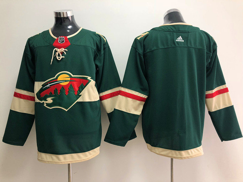 Men's Minnesota Wild Blank Home Green Adidas NHL JERSEYS