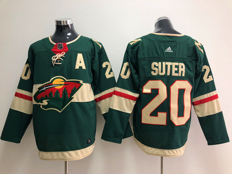 Men's Minnesota Wild #20 Ryan Suter Home Green Adidas NHL JERSEYS