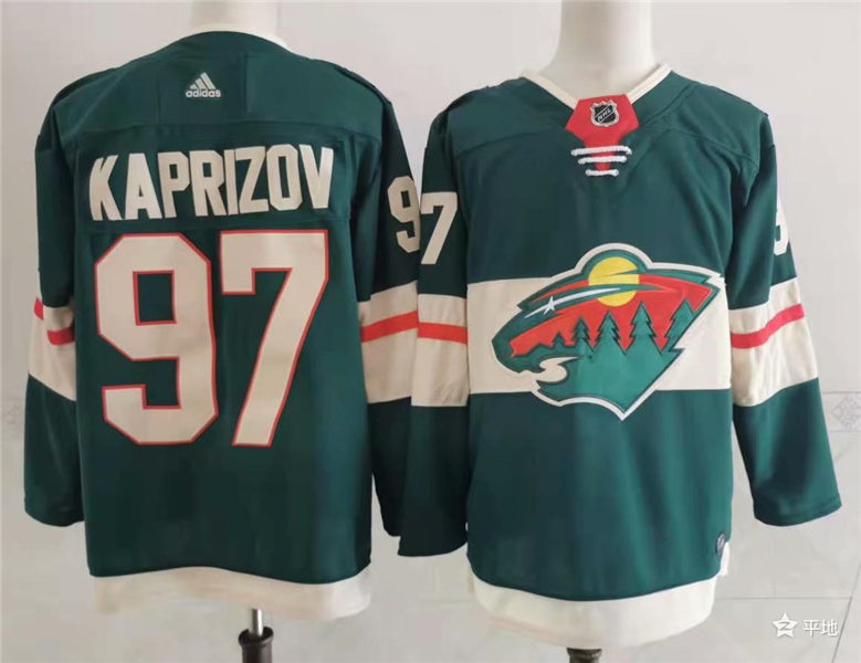 Men's Minnesota Wild #97 Kirill Kaprizov Green Adidas Stitched NHL Jersey