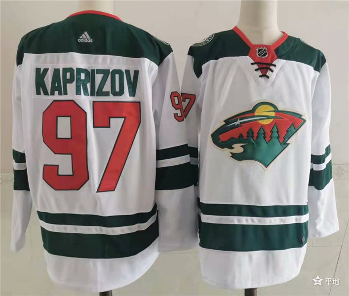 Men's Minnesota Wild #97 Kirill Kaprizov White Adidas Stitched NHL Jersey