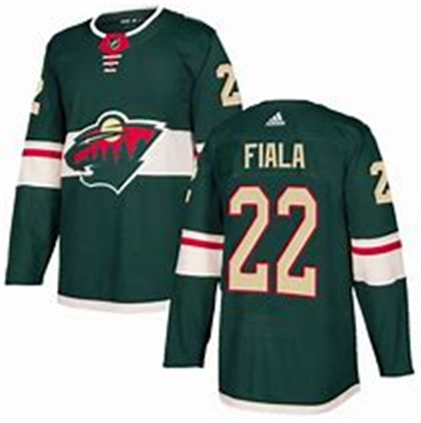 Men's Minnesota Wild #22 Kevin Fiala Home Green Adidas NHL JERSEYS