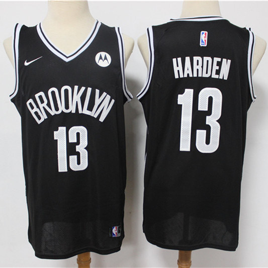 Men's Brooklyn Nets  #13 James Harden Black Nike NBA Basketball Jersey