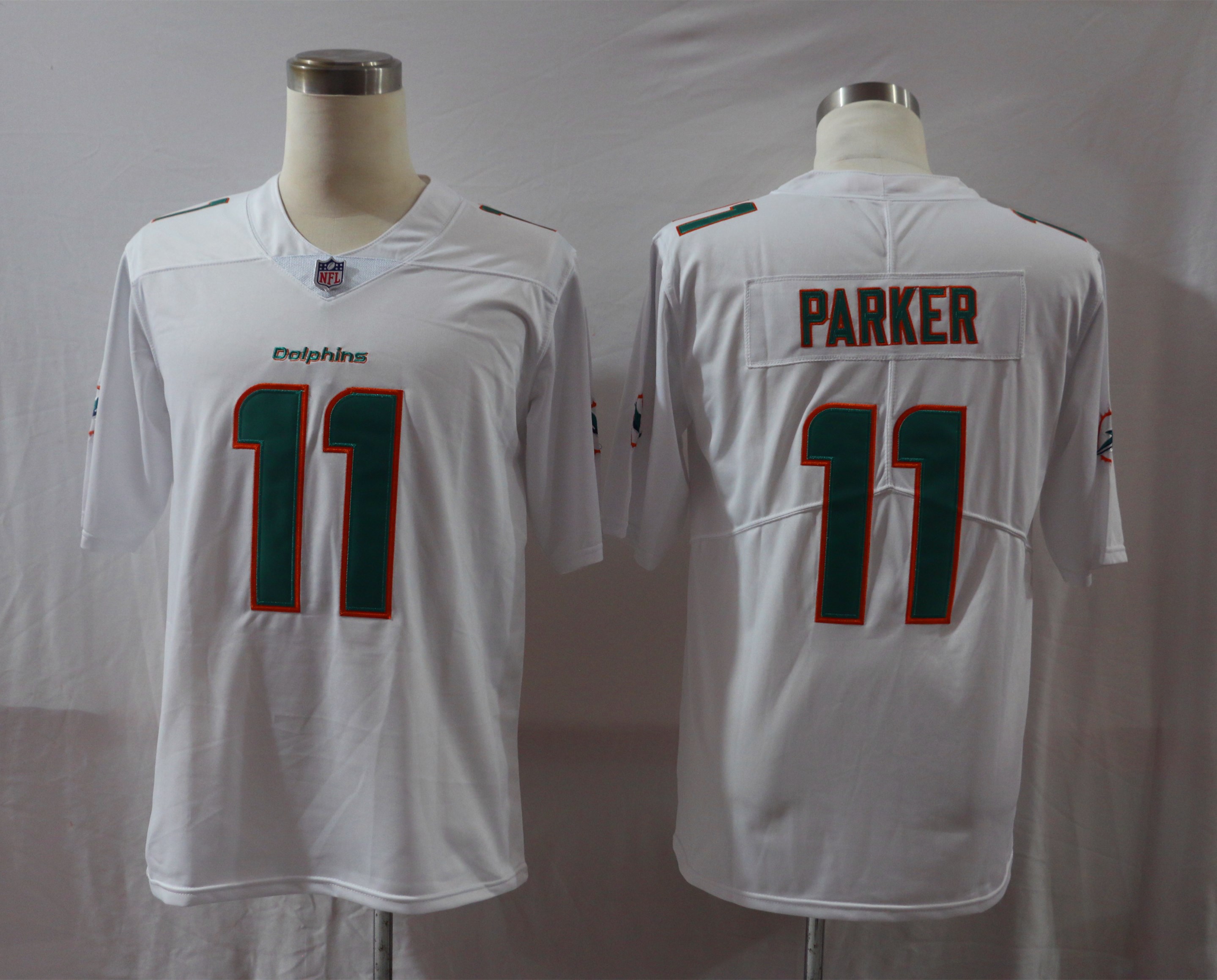 Mens Miami Dolphins #11 DeVante Parker Nike White Vapor Untouchable Jersey