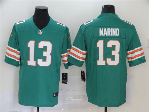Men's Miami Dolphins Retired Player #13 Dan Marino Nike Aqua Alternate Vapor Limited Jersey