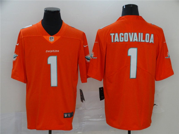 Mens Miami Dolphins #1 Tua Tagovailoa Nike Orange Color Rush Limited Jersey